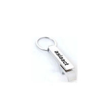 Porte-clés en métal blanc, porte clé avec ouvre-bouteille (GZHY-KA-063)